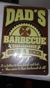 lot 269 image: Dads Barbecue Metal Sign.