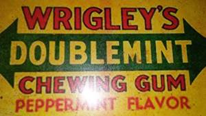lot 271 image: Wright Doublemint Gum Metal Sign.