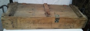 lot 281 image: Military Howitzer Shell Case Box.