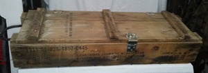 lot 316 image: Military Wood Howitzer Ammo Box.