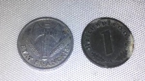 lot 341 image: France And German Coins WWII Era.