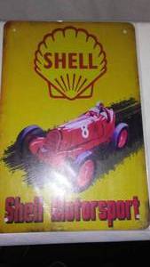 lot 351 image: Shell Motorsports Metal Sign.