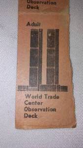 lot 361 image: Vintage Twin Towers Admission Tickets - 2. Extremely Rare