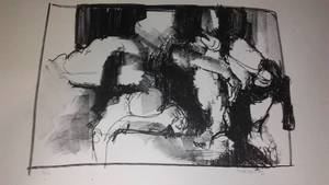 lot 363 image: Vintage Charcoal Print, Numbered 2 of 10.Marcelius