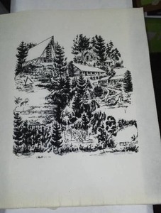 lot 368 image: Unique Vintage Ink Print. Marcelius famous illustrator.