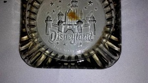 lot 413 image: Disneyland Clear Glass Ashtray.