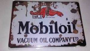lot 415 image: Mobiloil Metal Sign.