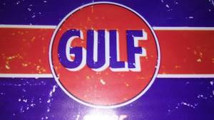 lot 416 image: Gulf Super Non-Tox Metal Sign.
