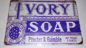 lot 421 image: Ivory Soap Metal Sign.