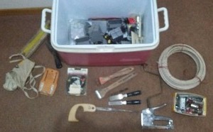 lot 442 image: Cooler full of Hand Tools and Electrical.