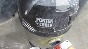 lot 8 image: Porter Cable WetDry Vacuum With Supplies