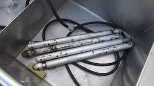 lot 75 image: 8 Stainless Steel Sink With Legs and Faucet