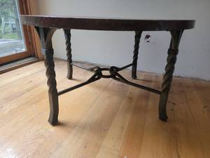 lot 31 image: Hammered Metal Cocktail Table