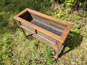 lot 101 image: Rattan Caned Standing Flower Box