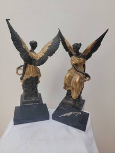 lot 14 image: European Foundry Winged Victory from A. Moreau
