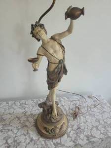 lot 73A4 image: Moreau Dionysus Spelter Lamp