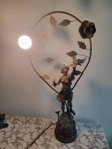 lot 19A2 image: Victor Rousseau Artemis bronze Goddess Lamp
