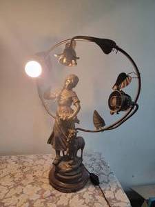 lot 73A8 image: Moreau Echo Figural Bronze Lamp