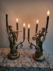lot 3C image: Complementing Candelabra Muses