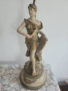 lot 73A9 image: Moreau Spelter Women Cordless Lamp