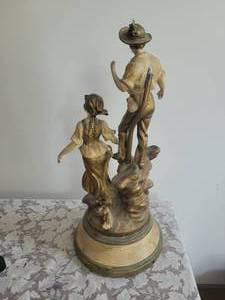 lot 100G image: Moreau Lamp Base Male & Female Laborers