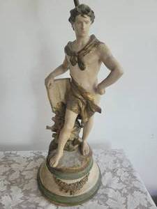 lot 100I image: Moreau Neoclassical Male Figure Lamp Base