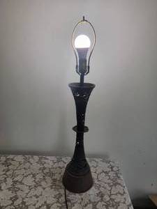 lot 107A image: Japanese Cast Iron Converted Electric Lamp