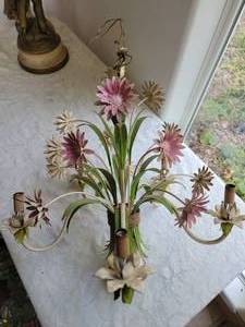 lot 94B image: Mid Century Burst of Spring Metal Chandelier