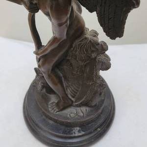 lot 42 image: Moreau European Bronze Refinery Ipos Fallen Angel Sculpture