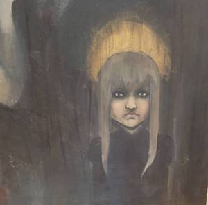 lot 142 image: Original Acrylic on Board  Gothic Family Portrait