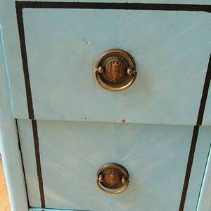 lot 159 image: Retro Hairpin Leg Upcycled Side Tables
