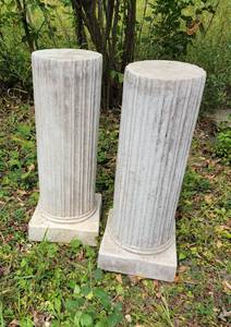 lot 146 image: Plaster Column Pedestal  Pair