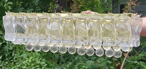 lot 89A5 image: Faux Crystal MCM Wall Mount Light Fixture