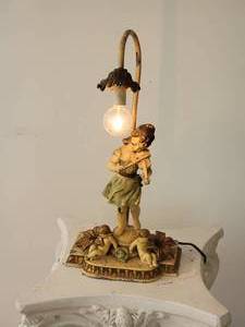 lot 27A5 image: French Art Nouveau Sculpture Lamp - Louis Moreau - Violinist