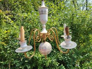 lot 88A3 image: Vintage God Trim Ceramic Chandelier