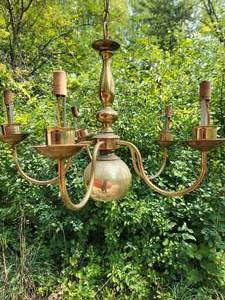 lot 88A5 image: Amazing MCM Brass Chandalier
