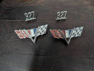 Four Vintage Chevy Emblems