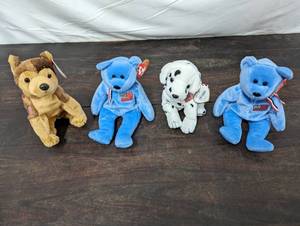 Four Beanie Babies
