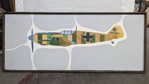 Framed Wood Panel Painting