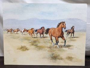 Watercolor On Board A. Pleasance Painting