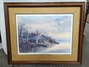 Framed The Old Hunting Shack By Les Kouba
