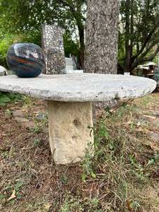 lot 79 image: Stone Table & Accessories
