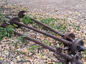 lot 16 image: Lot of (3) Motorhome Trailer Axles - 87-12, 85, 85