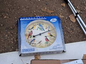 lot 235 image: 12 Handpainted Wall ClockThermometer (New in Box)