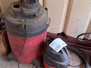 lot 196 image: Lot of (2) Shop Vacuums