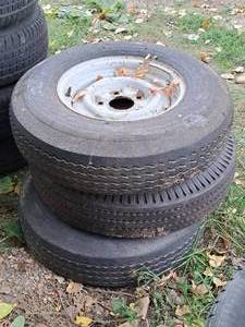 lot 23 image: Lot of (3) Goodyear Trailer Tires with 5-lug Rims
