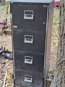 lot 46 image: Rolling Fireproof File Cabinet