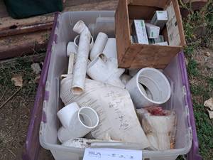 lot 178 image: PVC Pipe Sections with Tub