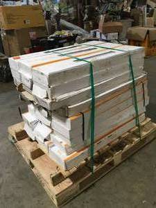 lot 8 image: 25 Boxes of Florida Tile Home Collection Outer Banks Blue 8 in. x 36 in. Matte Porcelain Floor and Wall Tile (27 cases  367.2 sq. ft.  Pallet)  Customer Returns See Pictures