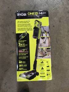 lot 16 image: RYOBI ONE HP 18V Brushless Cordless Pet Stick Vac with Kit with Dual-Roller, 4.0 Ah HIGH PERFORMANCE Battery, and Charger   Customer Returns See Pictures
